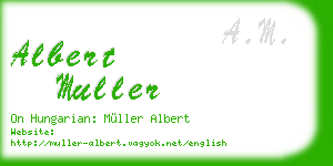 albert muller business card
